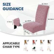 YSTYLE Chair Covers With Backrest 2/4/6 Pieces, Stretch Chair Covers, Living Room Kitchen Chair Covers, Universal Cat Scratch-Resistant Chair Cover, Modern Stain-Resistant Chair Cover - Pink - View 7