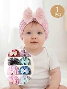 1 Stück Baby Wollmütze mit Schleife, Beanie Mütze für Neugeborene 0-2 JahreBaby Mädchenen Herbstkleidung, Herbst- und Winterwarmer Kopfschutz, Kindermütze für den täglichen GebrBaby Mädchenädchen Winterkleidung, Festtagsdekoration, tägliches Haaraccessoire