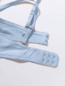 3 sztuki/zestaw biustonoszy damskich bez fiszbin w jednolitym kolorze z odpinanymi ramiączkami - Wielokolorowe - Zobacz 7