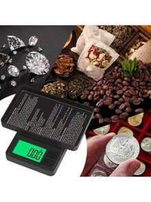 1000g/0.01g 数字袖珍秤，精密 LCD 背光称重工具，塑料，电池供电，去皮功能，适用于珠宝、食品、盎司/格令，不含电池 - 彩色 - 查看 7