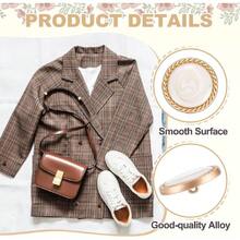 Metal Vintage Gold Button 25 Rounetal Sewing Button Alloy Shank Replacement For Women's Suit Woolen Coat Shirt Dress Sewing White Pack Of 5,25526606 - 黑與白 - 查看 5