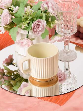 1 pieza/2 piezas Platos de espejo redondos de acrílico dorado/plateado, bandeja con espejo de doble cara, espejo de vidrio plano adecuado para centro de mesa de boda, soporte de vela de espejo redondo, decoración de mesa para fiesta