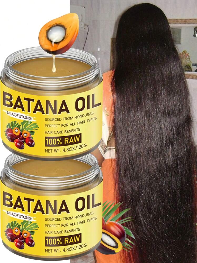 2-Pack Authentic Batana Oil - 4.3 Oz Per Bottle. This Pure Honduran Palo De Bálsamo Oil Is Rich In Botanical Extracts, Helping To Strengthen Roots, Eliminate Split Ends, And Provide Long-Lasting Frizz Control. The Lightweight, Non-Greasy Formula Nourishes Hair, Improves Curl, And Leaves Hair Thicker, Stronger, And Healthier. Suitable For Both Men And Women. - Yellow - View 5