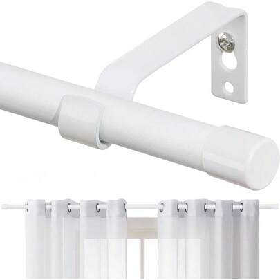 Curtain Rods 28 To 48 Inch, 58 Inch Matte White Curtain Rod Heavy Duty Small Drapery Curtain Rods Set With Brackets, Size: 23 - 52 Inch