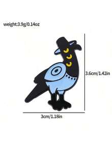 1pc New Badge, Cartoon Style Metal Badge Pendant, Emoticon, Pin, Brooch, DIY Button Craft - Multicolor - View 17