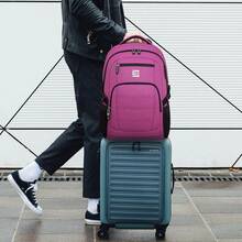 UKEIN 1PC Bagsure Travel Laptop Backpack, Business Water Resistant Laptop Backpack With USB Charging Port, College Bag For Men & Women - Màu đỏ - Xem 10