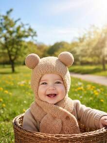 2 件套儿童针织帽和围巾套装，温暖的冬季配饰，舒适的针织帽和围巾组合，时尚的冬季服装，可爱多彩的冬季套装，必备儿童保暖帽和围巾套装