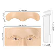 1 Set Reusable 3D Makeup Practice Silicone Face & Eye Makeup Training Pad, Silicone Material, Suitable For Makeup, Eyelash, Tattoo Training - Multicolor - View 3
