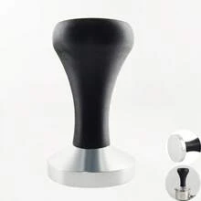 51/58mm 咖啡压粉器，带木柄，平底压粉器，适用于 51/58mm 咖啡手柄