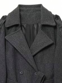 DEEKA Autumn/Winter New Women's Fashion Classic Double-Breasted Windbreaker Coat - Grey - View 8