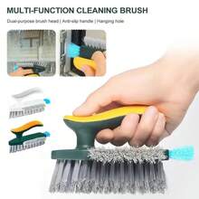 1 perie de curățare a crăpăturilor, perie de curățare a podelelor 2 în 1, perie de curățare portabilă multifuncțională, perie fără puncte moarte, accesorii ideale pentru casă, potrivită pentru curățarea ferestrelor, crăpăturilor, sobelor, ușilor, meselor de spălătorie