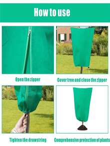 Manta con cremalleras y cordones para protección contra el frío, una chaqueta protectora para plantas adecuada para plantas y arbustos en macetas al aire libre durante el frío invierno, para proteger a los animales del congelamiento - Multicolor - Ver 6