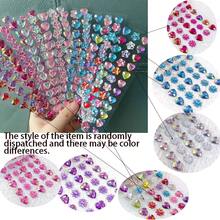 60pcs Colorful Synthetic Gem Stickers - 3D Shiny Self-Adhesive Reusable Decorative Stickers, Suitable For Decorating Phones, Laptops, Tablets, Birthday Gifts, Craft Materials, Assorted Colors, 3D Effect, Glossy Surface, DIY Projects, [Random Style With Color Difference] - Multicolor - View 4