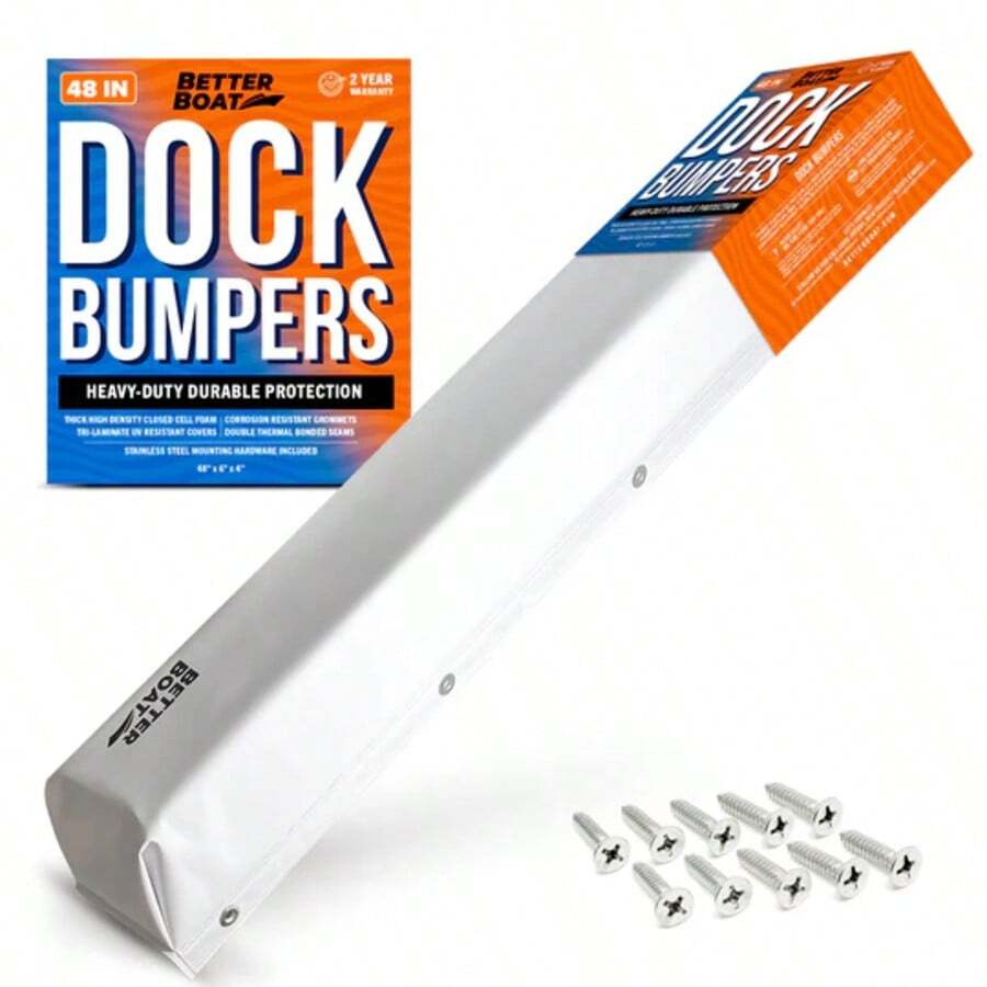 Boat Dock Bumpers And Corner Dock Bumper Guards - Red and White - View 1