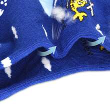 ELUTONG Toddler Socks, Dinosaur, Car Pattern Mid-Calf Socks, Indoor And Outdoor Anti-Slip Socks, Suitable For Boys And Girls Aged 1-3/3-5/5-7 ,12 Pairs - #1 火箭和恐龍(12 對) - 查看 5