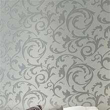 1 Roll 3D European Style Acanthus Leaf Floral Wallpaper, Suitable For Bedroom, Living Room, TV Background, Non-Woven Embossed Wallpaper - Removable, Peelable, Easy To Cut - Applicable For Living Room, Bedroom, Home Decor Wall Paper Wall Stickers Wall Decor Room Decor Bedroom Decor