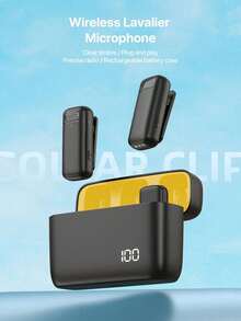 SIYAA 专业无线领夹式麦克风，具备自动配对技术、24小时充电盒和双重降噪功能 | 即插即用领夹式麦克风，兼容和PC，非常适合采访、ASMR、在线课程、Vlog、直播等应用场景。 - Lightning - 查看 3