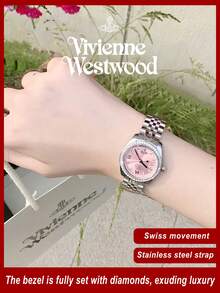 Vivienne Westwood Camberwell Watch  In Stainless Steel Pink-Silver - Silver - View 1