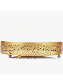 3-Piece Cake Stand Set Round Metal Cake Stands Dessert Display Cupcake Stands, Gold - Vàng - Xem 9