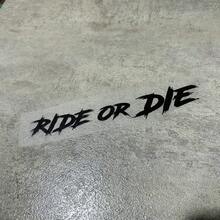 1pc SC MOTO GN Ride Or Die Motorcycle Helmet Decal - Waterproof Vinyl Sticker With Red & White Lettering, Matte Finish, Self-Adhesive For Motorcycle Helmets, Tank Tops, Scooters, Road Bikes - Scratch Cover-Up Decoration, Vibrant Colors, Motorcycle Accessories, Motorcycle Stickers, Outdoor Sports Gear, Bold Graphic Design, Durable Adhesive, Decals, Vinyl Stickers, Stickers For Vehicles, Car Decals