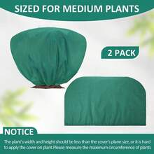2 Packs Green Heavy Duty Plant Frost Covers 100x80cm, Reusable Winter Frost Blanket Outdoor Potted Plants, Shrubs, Rose Flowers, Cold Weather Cover - Green - View 4
