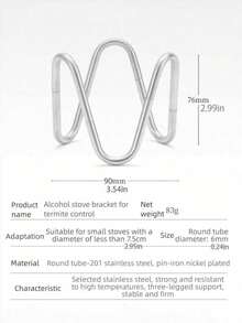 1pc Outdoor Alcohol Stove Stainless Steel Detachable Stand, Portable Creative Stove Stand Camping Accessory