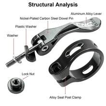 Stylish CNC Seatpost Clamp For MTB/Road Bike | Ultralight Aluminum Alloy 31.8mm/34.9mm, Anti-Slip Design Bike Accessories - Black - View 6