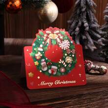 27/18pcs Assorted Elegant Christmas Gold Foil Greeting Cards, Random Style, Perfect Gift For Friends And Family, Merry Christmas - متعدد الألوان - مشاهدة 4