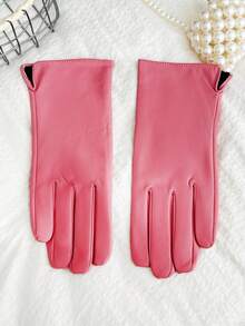 羊皮摩托车手套 韩版 男女通用 保暖内衬 加厚 保暖 情侣短款骑行防寒防风 秋冬 - 彩色 - 查看 13