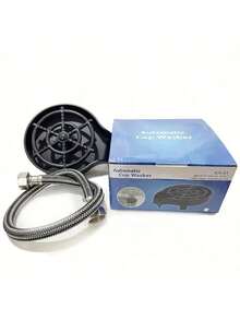 1 pieza Lavadora de tazas automática de alta presión de acero inoxidable para uso doméstico, grifo de cafetería sin necesidad de limpieza - Multicolor - Ver 6