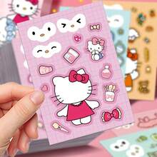 Sanrio 8pieces Of Cartoon Sanrio Costume Stickers, Hello Kitty Puzzle Costume Stickers, Handmade Account Stickers, Decorative Luggage, Guitar, Phone Case, Laptop, Perfect Party Gifts, Fans' Holiday Gifts.