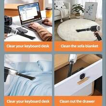 Portable Wireless Vacuum Cleaner-Mini Vacuum-Compressor Air Blower For Car, Home, Office, Camping