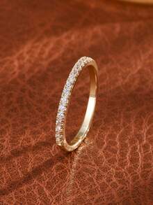 1pc Fashionable New Turquoise Plated Gold Color Hoop Ring - Ring - View 6