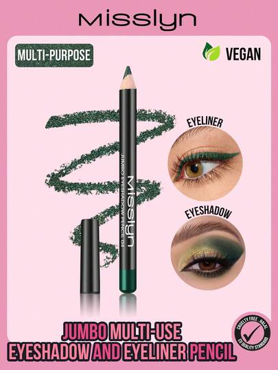  MISSLYN 巨型眼影笔，防水闪亮眼影棒，质地顺滑，易于涂抹，完美贴合肌肤，显色度高，呈现透明珠光、闪光和金属光泽，持久防水，丝绒般柔软质地。