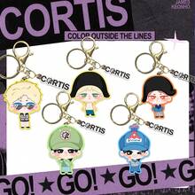 Chaveiro COR TIS/Kpop, Chaveiro COR TIS, Chaveiro de personagem de desenho animado fofo, Produtos para fãs de Kpop, Pode ser usado como pingente de bolsa, Chaveiro, Pingente de decoração para jeans, Presente de aniversário, Lembrancinha de festa, Presente de Natal - Multicolorido - Ver 2