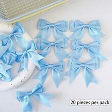 20pcs Double-Layer Handmade Bow DIY Headwear Hair Accessories Decorative Supplies, Macaron Bow Packaging Materials, Decorationbowknotnot Small Accessories, Ballet Style - Multicolor - View 13