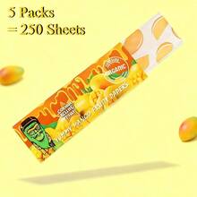 5 Packs 78mm Rolling Paper Cigarette Rolling Paper, 50 Sheets/Pack, Stable Combustion, Fresh&Fun, Roll Up And Taste The Magic! Smoking Accessories, For Smokers - 5包(250張) - 查看 12