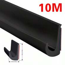 Self Adhesive Shape Rain Gutter Drip Rail Molding RV Water Guide Strip - Black - View 8