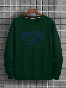 Sudadera informal holgada de algodón puro para hombre, Sudadera para Hombre con Estampado del Skyline de Nueva York y Taxi - Casual Azul Marino con Letras Blancas "NEW YORK", Suéter Cómodo de Mezcla de Poliéster para Primavera/Otoño, Diseño del Logo del Taxi Icónico de NYC (Lavable a Máquina), Ideal para Streetwear - Gris Claro - Ver 10