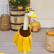 Spring Porch Goose Outfit Cute Dress With Straw Hat For Lawn Goose Statue, Patio Decoration - 彩色 - 查看 1