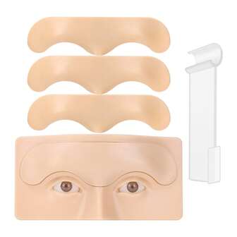 1 Set Reusable 3D Makeup Practice Silicone Face & Eye Makeup Training Pad, Silicone Material, Suitable For Makeup, Eyelash, Tattoo Training