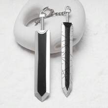 1pc Fashionable Sword Shaped Keychain Pendant, Creative Weapon Decor Accessory Suitable For Men And Women, Christmas Gift - Multicolor - View 7