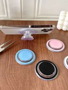 极简纯色磁吸伸缩可拆卸手机支架，便携式桌面支架，兼容、安卓手机，生日礼物，送给家人朋友的礼物，生日伸缩手机支架 - 彩色 - 查看 4