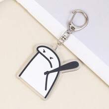 12 Stücke süße Strichmännchen Acryl Schlüsselanhänger Anhänger, geeignet für Rucksack, Geldbörse, Kamera, Kopfhörertasche Dekoration, Taschenzubehör, Schlüsselanhänger - Verschiedenfarbig - Übersicht 6