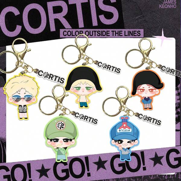 Llavero de COR TIS/Kpop, llavero de COR TIS, llavero de personaje de dibujos animados lindo, mercancía de fans de Kpop, se puede usar como colgante de bolso, llavero, colgante decorativo para vaqueros, regalo de cumpleaños, recuerdo de fiesta, regalo de Navidad