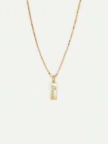 1 Stück quadratischer Namensschild Halskette mit Gravur, hochwertige Box Halskette, individuell anpassbarer Name oder Text, individuelle Halskette, Damen Halskette, individuelle Mode-Schmuckstücke, anpassbare Artikel, Namenskette, indivAnfangsbuchstabe Initial-Anhänger Halskette, individuelles Weihnachtsgeschenk, Halloween Schmuck, Geburtstagsgeschenk, Jahrestags-Geschenk, geeignet für Familie, personalisierter Schmuck für Liebende - Verschiedenfarbig - Übersicht 5