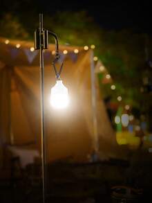 1 bóng đèn sạc ánh sáng ấm, 3 chế độ chiếu sáng, đèn sạc điện thoại USB, nhiều chế độ chiếu sáng, thích hợp cho gia đình, ngoài trời, trường hợp khẩn cấp, chợ đêm, chiếu sáng ngoài trời. - trắng - Xem 9