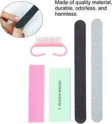 Kit de Manicura Profesional con Lima de Uñas de Doble Cara, Cepillo de Uñas y Línea de Precisión, Herramientas de Pedicura Juego - 1 - Ver 3
