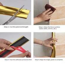 Benzi decorative autoadezive din PVC de 196,85 inci, tapet lavabil cu model de forme și dungi, potrivire aleatorie, pentru borduri de perete, uși, ferestre