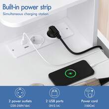 ALFORDSON Dressing Table With Mirror, LED Lights, Socket, Vanity Table With 5 Drawers, 2 Cabinets And 6 Shelves, Vanity Table For The Bedroom Dressing Room, White - 白色 - 查看 3